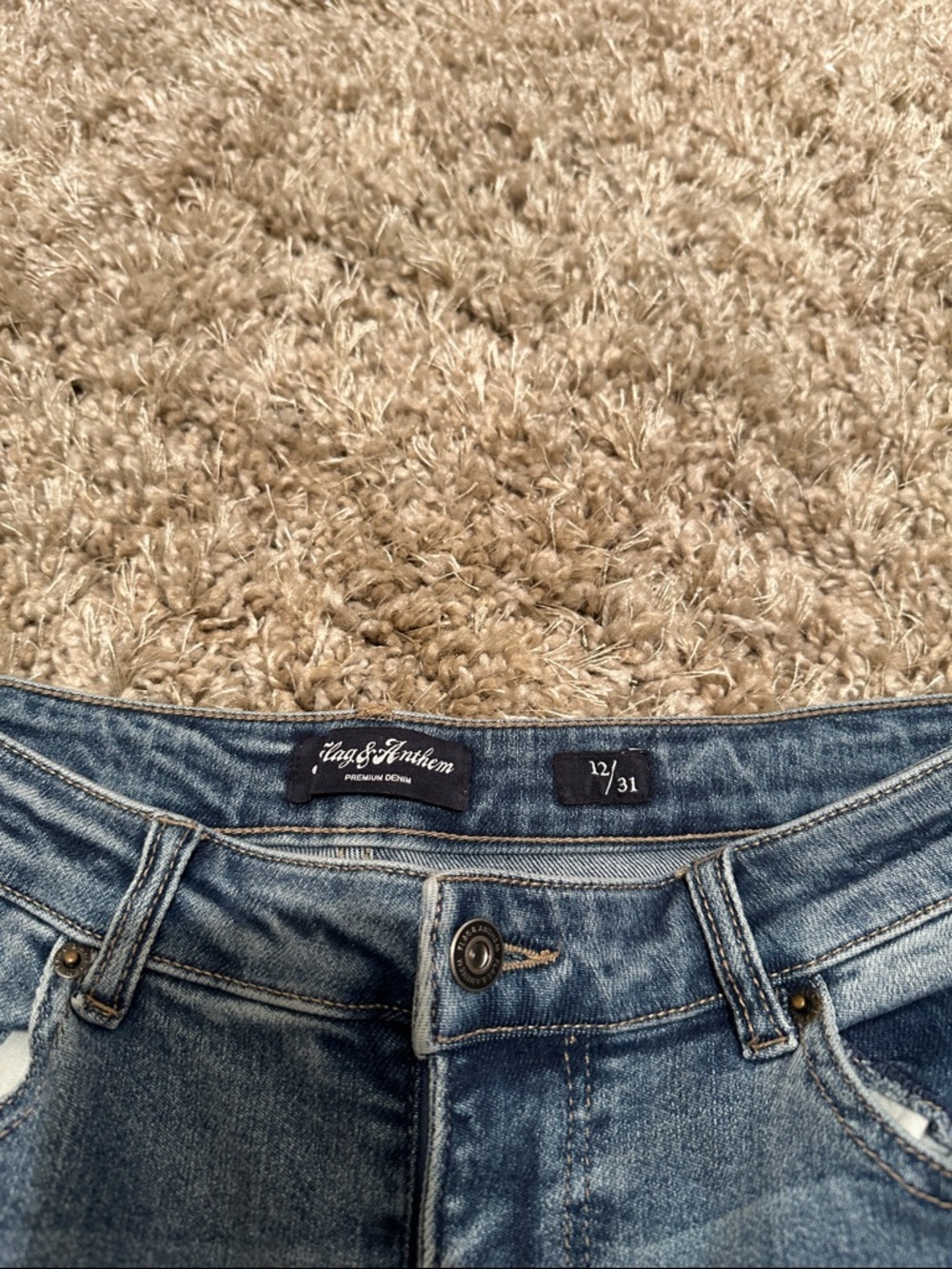 Blake Wide leg with Tall Cuffed Ankle Jeans in Light Blue - Picture 7 of 8